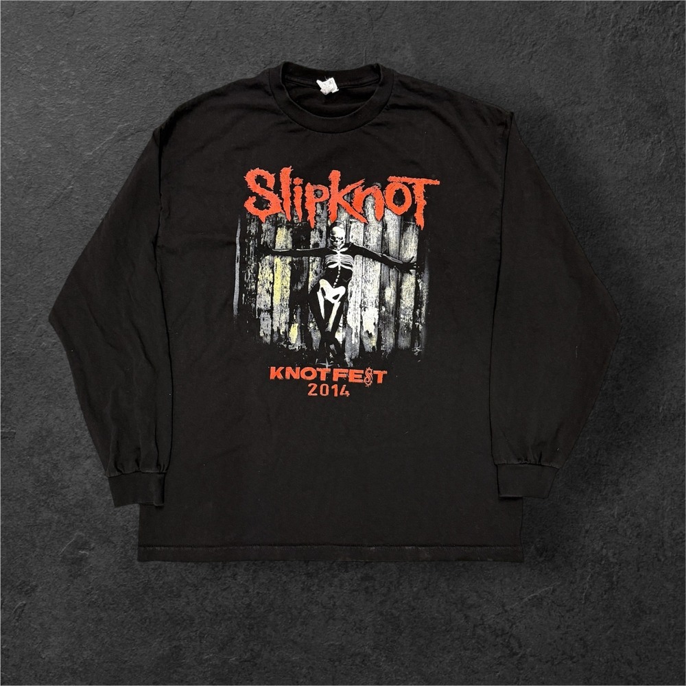 Slipknot Knotfest 2014 Tour Shirt Mens XL Long Sleeve Black Heavy Metal Band